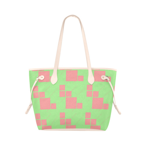 pinkgreenblocks Clover Canvas Tote Bag (Model 1661)