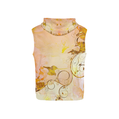 Beautiful flowers in soft colors All Over Print Sleeveless Hoodie for Kid (Model H15)