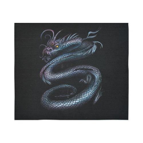 Dragon Swirl Cotton Linen Wall Tapestry 60"x 51"