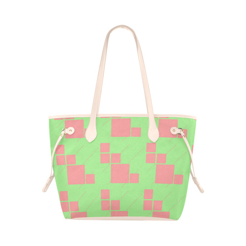 pinkgreenblocks Clover Canvas Tote Bag (Model 1661)