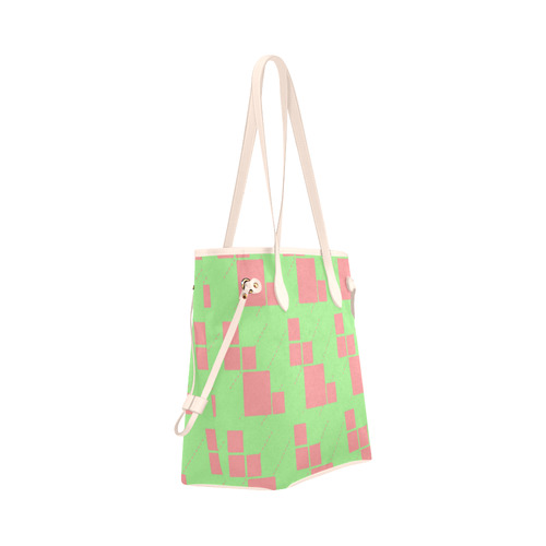 pinkgreenblocks Clover Canvas Tote Bag (Model 1661)