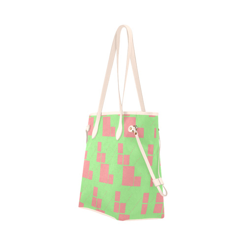 pinkgreenblocks Clover Canvas Tote Bag (Model 1661)