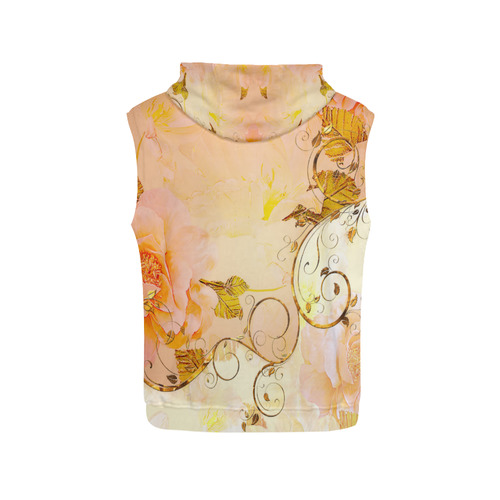 Beautiful flowers in soft colors All Over Print Sleeveless Hoodie for Men (Model H15)