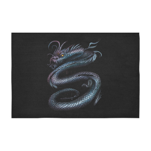 Dragon Swirl Cotton Linen Tablecloth 60" x 90"