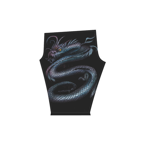 Dragon Swirl Women's Low Rise Capri Leggings (Invisible Stitch) (Model L08)