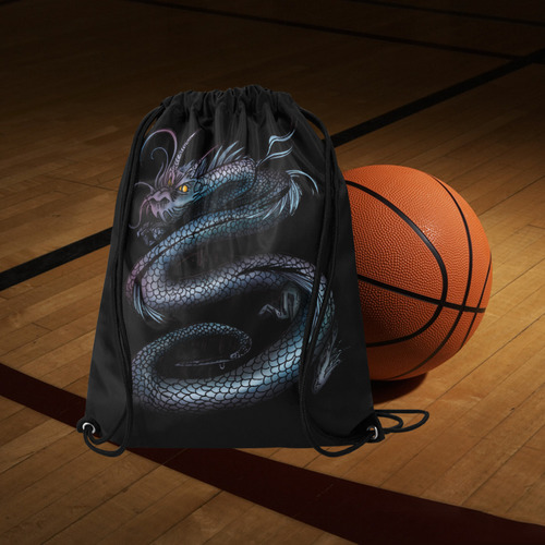 Dragon Swirl Large Drawstring Bag Model 1604 (Twin Sides)  16.5"(W) * 19.3"(H)