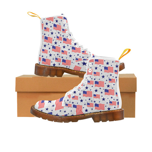 Flag Of The USA Pattern Martin Boots For Women Model 1203H