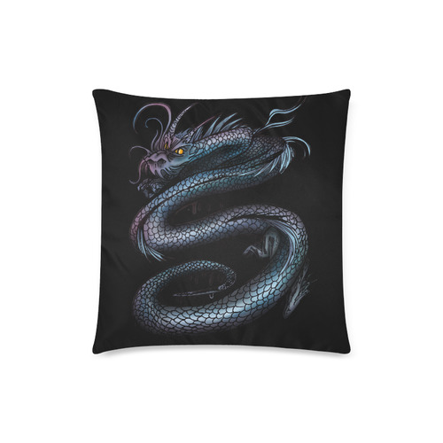 Dragon Swirl Custom Zippered Pillow Case 18"x18"(Twin Sides)