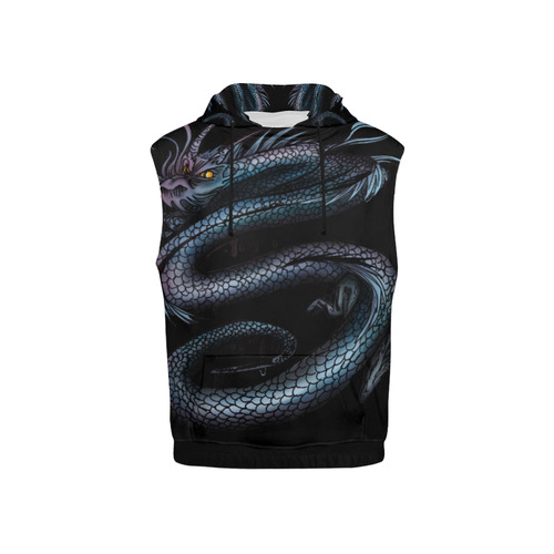 Dragon Swirl All Over Print Sleeveless Hoodie for Kid (Model H15)