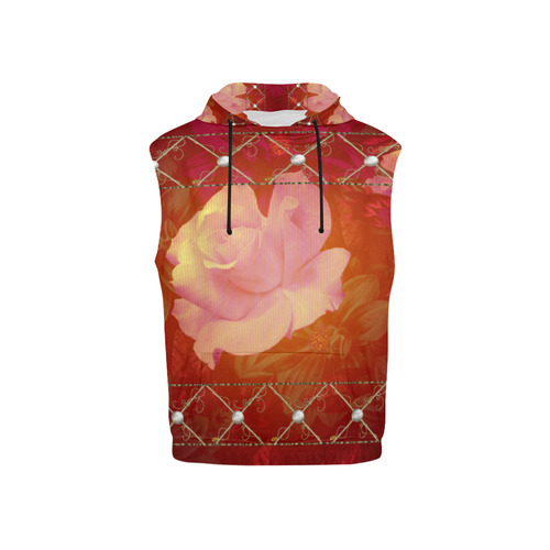 Beautiful soft roses All Over Print Sleeveless Hoodie for Kid (Model H15)