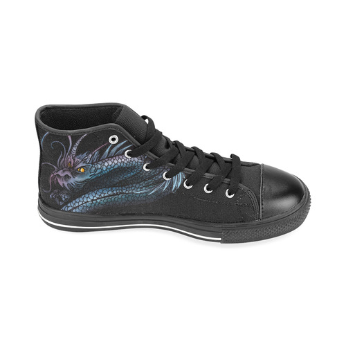 Dragon Swirl Men’s Classic High Top Canvas Shoes /Large Size (Model 017)