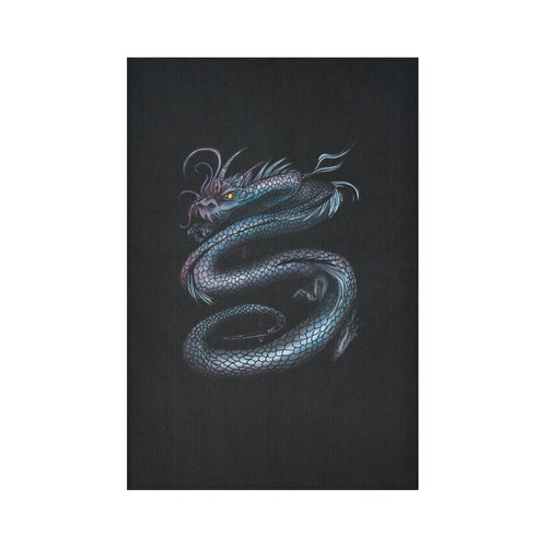 Dragon Swirl Cotton Linen Wall Tapestry 60"x 90"