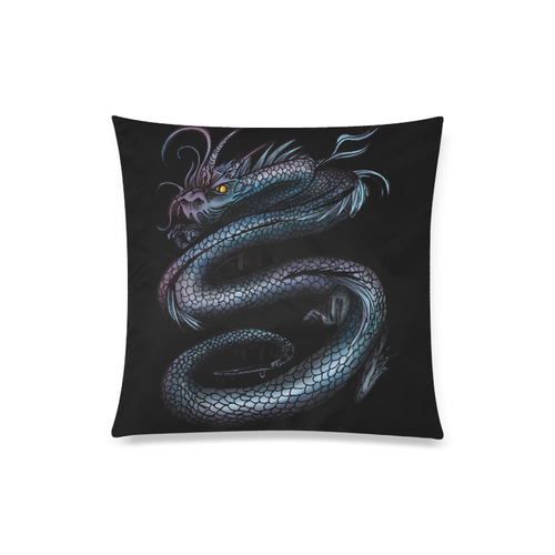 Dragon Swirl Custom Zippered Pillow Case 20"x20"(Twin Sides)