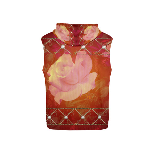 Beautiful soft roses All Over Print Sleeveless Hoodie for Kid (Model H15)