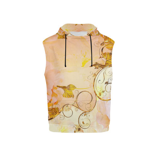 Beautiful flowers in soft colors All Over Print Sleeveless Hoodie for Kid (Model H15)