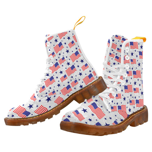 Flag Of The USA Pattern Martin Boots For Women Model 1203H