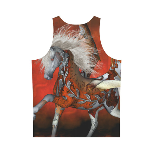 Awesome steampunk horse with wings All Over Print Tank Top for Men (Model T43)