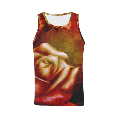 Wonderful red roses All Over Print Tank Top for Men (Model T43)