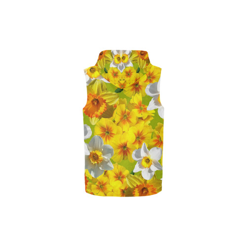 Daffodil Surprise All Over Print Sleeveless Zip Up Hoodie for Kid (Model H16)