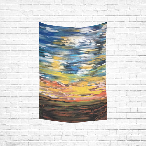 Sundown Cotton Linen Wall Tapestry 40"x 60"