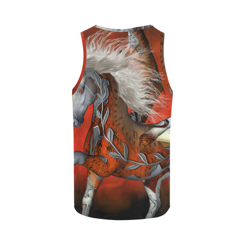 Awesome steampunk horse with wings All Over Print Tank Top for Men (Model T43)