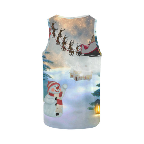 Santa Claus in the night All Over Print Tank Top for Men (Model T43)