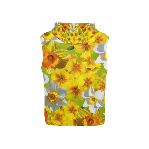 Daffodil Surprise All Over Print Sleeveless Hoodie for Kid (Model H15)