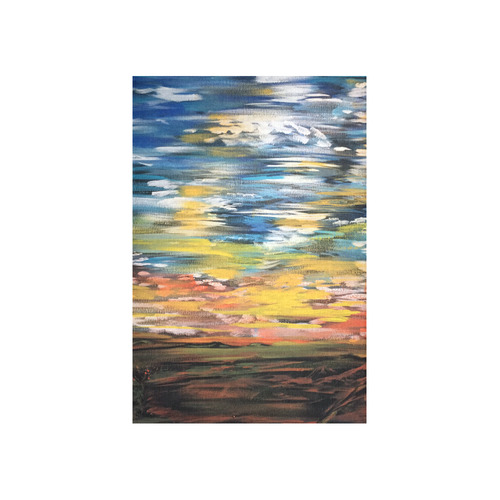 Sundown Cotton Linen Wall Tapestry 40"x 60"