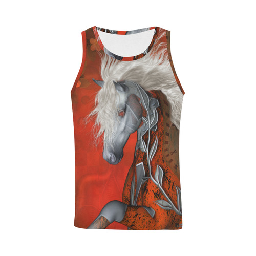 Awesome steampunk horse with wings All Over Print Tank Top for Men (Model T43)