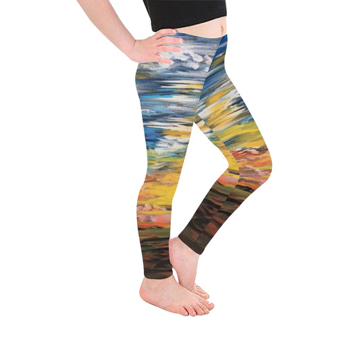 Sundown Kid's Ankle Length Leggings (Model L06)