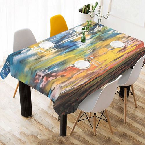 Sundown Cotton Linen Tablecloth 60"x 84"