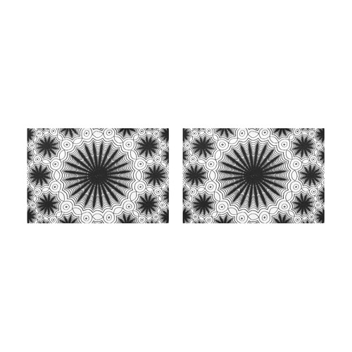 Black and white spiders lace pattern Placemat 12’’ x 18’’ (Two Pieces)