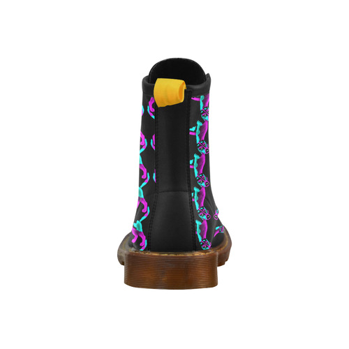 Rainbow Animals - Dog Beagle High Grade PU Leather Martin Boots For Women Model 402H