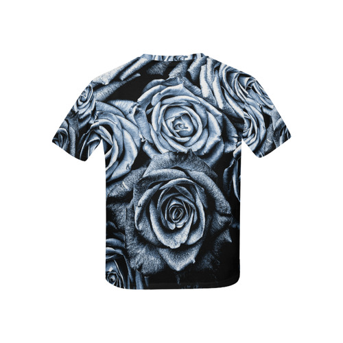 Vintage Blue Roses Kids' All Over Print T-shirt (USA Size) (Model T40)