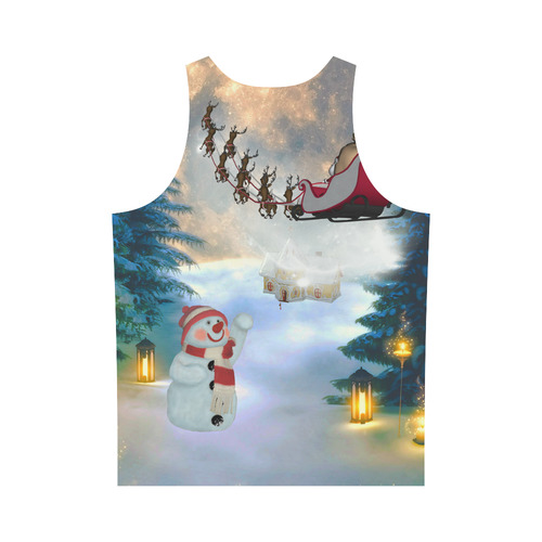 Santa Claus in the night All Over Print Tank Top for Men (Model T43)