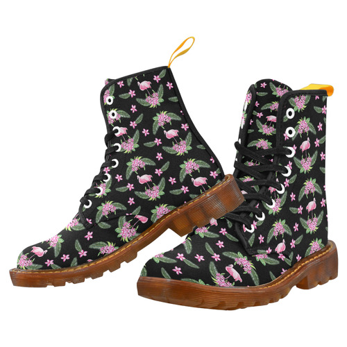 Tropical Flamingo Pattern I Martin Boots For Women Model 1203H