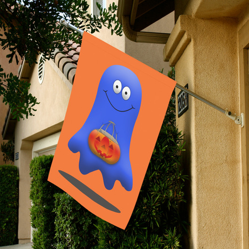 Halloween Boo Man Ghost Garden Flag 28''x40'' （Without Flagpole）