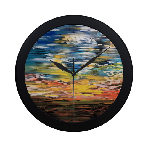 Sundown Circular Plastic Wall clock