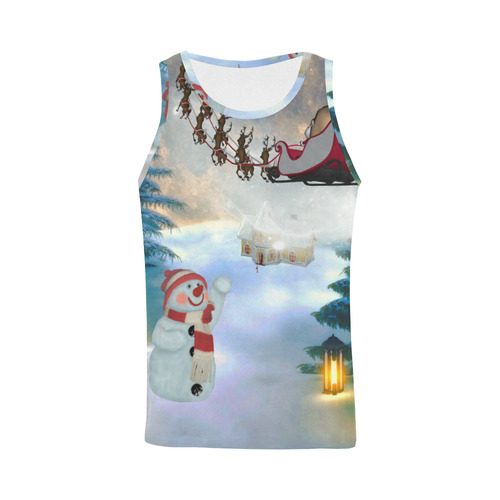 Santa Claus in the night All Over Print Tank Top for Men (Model T43)