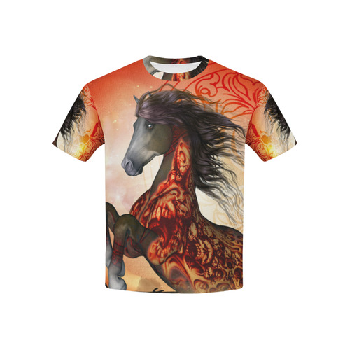 Awesome creepy horse with skulls Kids' All Over Print T-shirt (USA Size) (Model T40)