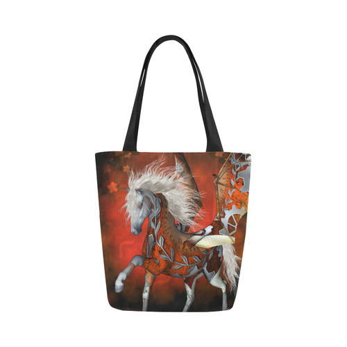 Awesome steampunk horse with wings Canvas Tote Bag (Model 1657)