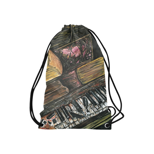 Broken Piano Small Drawstring Bag Model 1604 (Twin Sides) 11"(W) * 17.7"(H)