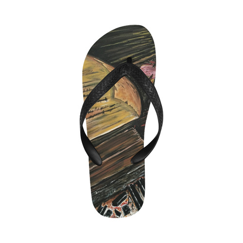 Broken Piano Flip Flops for Men/Women (Model 040)