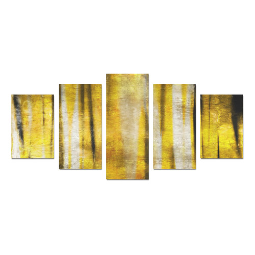 Gold and silver abstract decorative design Canvas Print Sets D (No Frame)