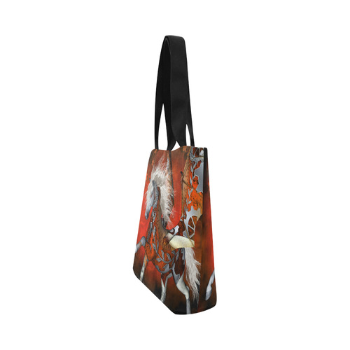 Awesome steampunk horse with wings Canvas Tote Bag (Model 1657)