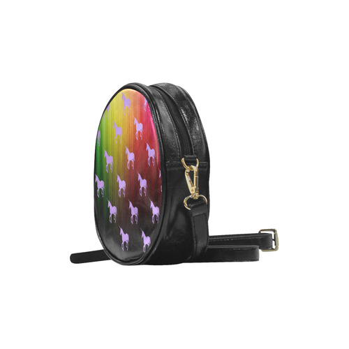 Unicorn Rainbow 1 Round Sling Bag (Model 1647)