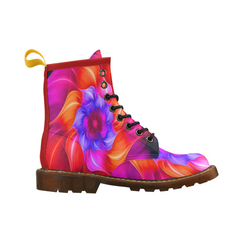 Popart Flower High Grade PU Leather Martin Boots For Women Model 402H