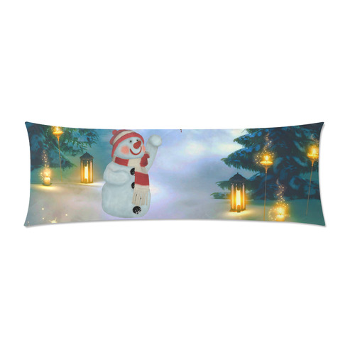 Santa Claus in the night Custom Zippered Pillow Case 21"x60"(Two Sides)
