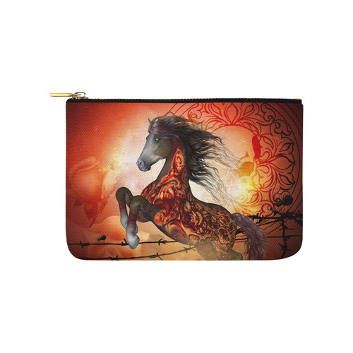 Awesome creepy horse with skulls Carry-All Pouch 9.5''x6''