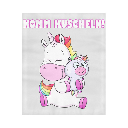 Komm kuscheln Einhorn Duvet Cover 86"x70" ( All-over-print)